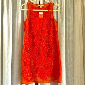 Michael Kors beaded palm leaf dress